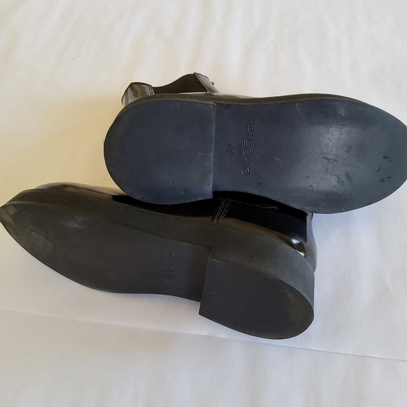 New Pilcro Anthropologie Black Patent Leather Chelsea Ankle Boot - Picture 12 of 14